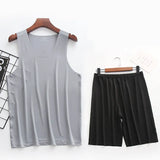 Men’s Ultra-Thin Sleeveless Pajama Set – Breathable, Quick-Dry Sleepwear