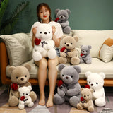 Rose Teddy Bear Plush - Romantic Stuffed Animal Gift for Valentine's Day