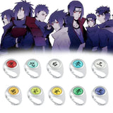 Akatsuki Itachi Cosplay Ring Set – Naruto Metal Jewelry for Men & Women