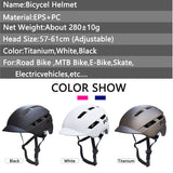 USB Rechargeable Bike Helmet with LED Tail Light - Lightweight MTB/Road Cycling Helmet