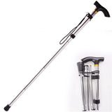 Foldable Walking Cane with T-Handle – Lightweight Aluminum Support Stick for Hiking & Travel