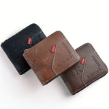 Compact Unisex PU Leather Zipper Wallet with Multiple Compartments