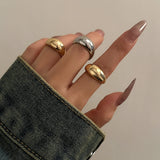 8-Piece Open Ring Set – Gold & Silver Stackable Fashion Rings for Women