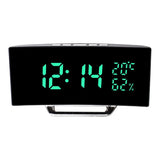 LED Digital Alarm Clock with Temperature & Humidity Display, 3 Alarms, Auto Brightness