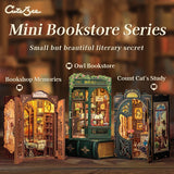 DIY Wooden Book Nook Kit – Miniature Dollhouse for Adults & Teens