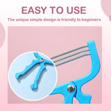 Manual Facial Hair Remover Tool - Spring Threading Epilator for Painless Eyebrow & Lip Hair Removal