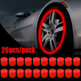 Glow-in-the-Dark Tire Valve Caps – Fluorescent Stem Covers for Cars, Motorcycles & Bicycles