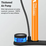 Heavy-Duty Manual Air Pump with Pressure Gauge and Multi-Valve Nozzle