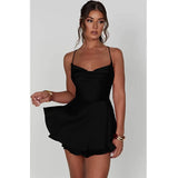 Sexy Satin Halter Dress - Elegant A-Line Mini Club Dress for Women
