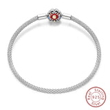 925 Sterling Silver Charm Bracelet for Women – Heart, Star, Moon & More