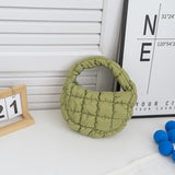 Mini Dumpling Shaped Linen Bag with Zipper Pocket – Soft Baguette Tote for Everyday Use
