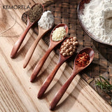 Juego de 6 cucharas de madera para té y café: juego de agitadores de mango largo para miel y postres