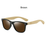 Fashion Bamboo Wood Vintage Oval Sunglasses - UV400 Protection for Outdoor Adventures