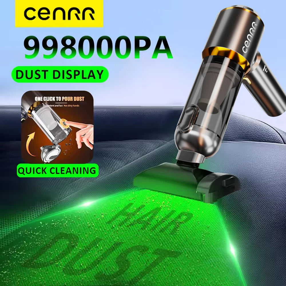 998,000PA Cordless Car Vacuum – Powerful Wet/Dry Handheld Cleaner