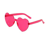 10 gafas de sol con forma de corazón, gafas de sol con forma de corazón, sin marco, de una pieza, de colores deslumbrantes