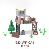 WW2 Military Building Blocks Set - Army Soldier & Motorcycle Model Kit