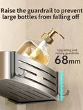 Estante de baño de aluminio sin taladros: estante de almacenamiento y champú para montaje en pared