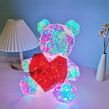 LED Light-Up Teddy Bear – Romantic Heart Glow Plush with Colorful Lights (30cm)