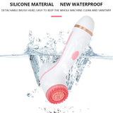 Electric Facial Cleansing Brush with Sonic Vibration & 3 Interchangeable Heads