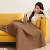 USB Heated Wearable Blanket – Machine Washable, 3-Temperature Level Shawl for Home, Office & Travel
