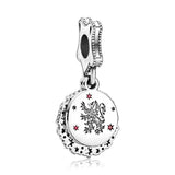Sterling Silver Nugget Beads with Zircon for 3mm Charm Bracelets