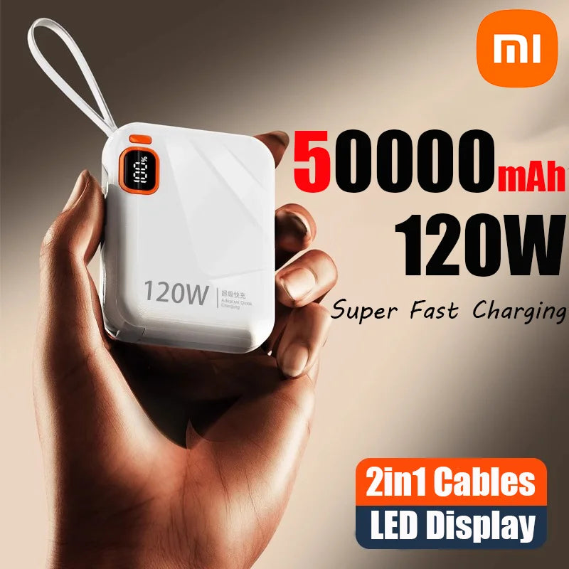 120W 50000mAh Portable Power Bank – Ultra-Fast Charging & High Capacity