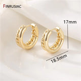 Trendy Gold Plated Hoop Earrings for Women – Classic Round Circle Design