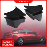 Tesla Model 3 Trunk Organizer | TPE Storage Box with Carpet Lids for 2023–2024 Highland
