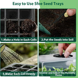 10-Pack Seed Starter Kit with Humidity Dome - 120 Cell Mini Greenhouse for Plants
