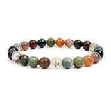 Natural Stone Beaded Bracelet with Elastic Rope for Men & Women