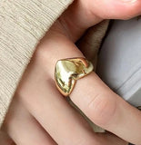 Adjustable Vintage Chain Ring – 925 Sterling Silver Open Ring for Women & Men