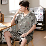 Men’s Silk Pajama Set – Full Sleeve V-Neck Luxury Sleepwear for All Seasons