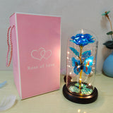 LED Galaxy Rose in Glass Dome - Eternal Flower Gift for Valentine's Day & Weddings