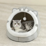 Warm Cat Cave Bed – Cozy Tent Cushion for Kittens & Small Dogs