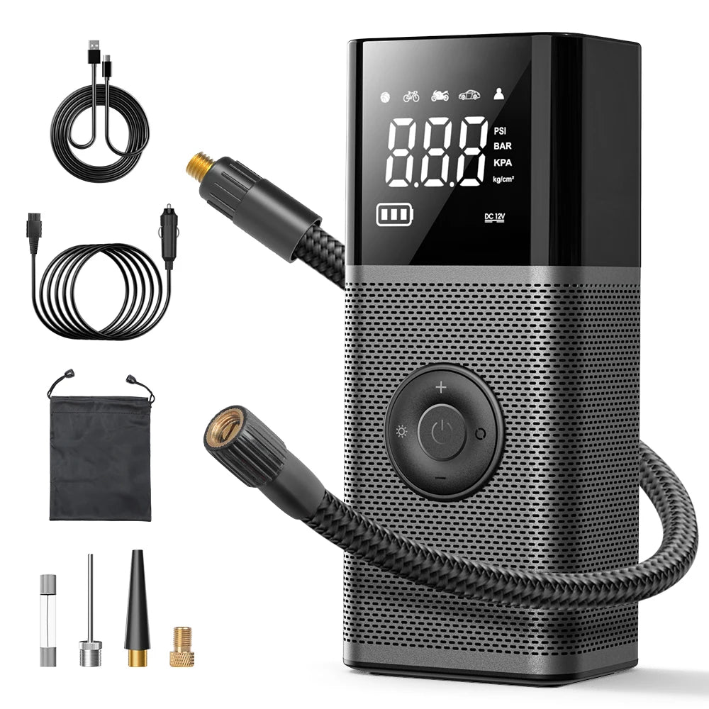 Portable Wireless Tire Inflator with Digital Display (150 PSI)