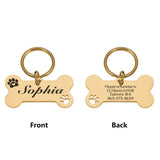 Custom Engraved Stainless Steel Pet ID Tag – Personalized Dog & Cat Nameplate
