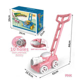 Mower Trolley Bubble Machine – High-Speed Rotating Electric Bubble Gun for Kids