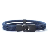 Nueva pulsera de hilo rojo de la suerte para hombre, pulsera de cadena de cordón de nailon de dos capas, accesorios geniales para motociclistas, regalo para novio Erkek Bileklik