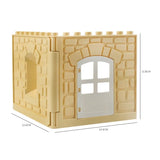 Large Building Block House Set - Doors, Windows & Roof Accessories for Creative Construction Play