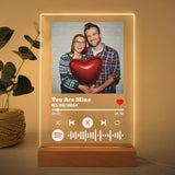Personalized LED Music Photo Plaque with Custom Spotify Song