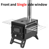 Foldable Stainless Steel Outdoor Firewood Stove with Fire-Viewing Window