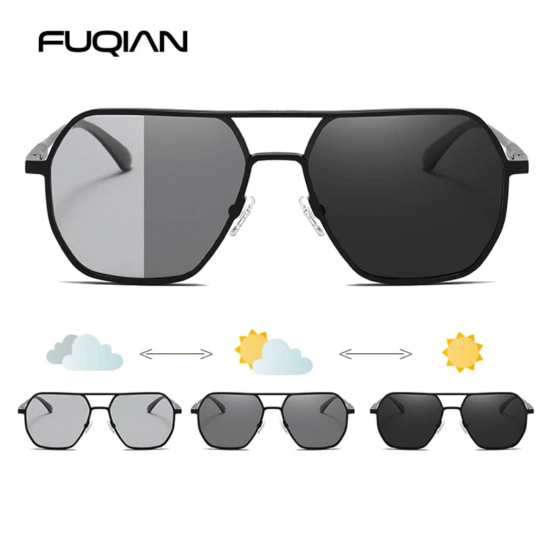 Luxury Photochromic Polarized Sunglasses – Stylish UV400 Chameleon Shades for Men & Women