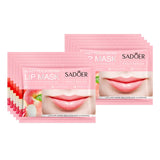Fruit-Infused Lip Mask Set - 10pc Hydrating Collagen Lip Patches for Plump, Nourished Lips