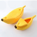 Cozy Banana Cat Bed – Soft Plush Pet House for Cats and Small Dogs