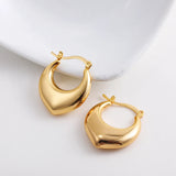 Gold-Plated Stainless Steel Geometric Hoop Earrings – Waterproof & Tarnish-Resistant