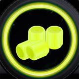 Glow in  the Dark Tire Valve Caps  Fluorescent Stem Covers for Cars Motorcycles & Bicycles