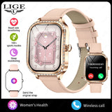 Reloj inteligente de moda para mujer con seguimiento de salud y actividad física, llamadas por Bluetooth y esferas de reloj personalizables 