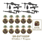WW2 Military Building Blocks Set - Army Soldier & Motorcycle Model Kit