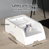 Caja de arena para gatos totalmente automática y autolimpiante: semicerrada, antiatasco, con control de olores y esterilización