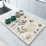Super Absorbent Kitchen Drying Mat | Non-Slip Quick-Dry Drain Pad